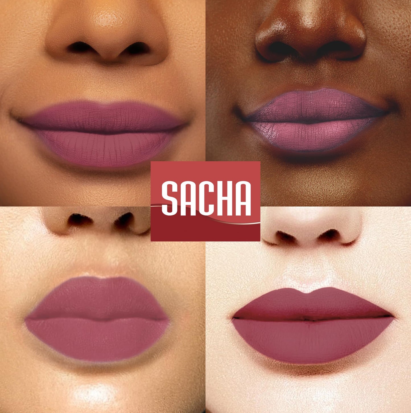 Sacha Cosmetics Intense Matte Lip Velvet Liquid Lipstick, Long-Lasting Velvet Matte Finish, 0.2 fl oz, Leading Lady