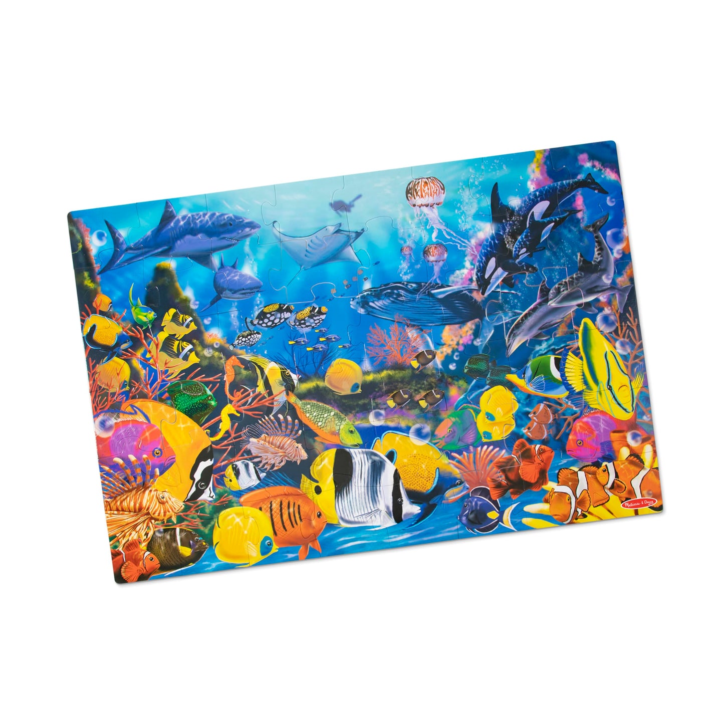 Melissa & Doug Underwater Ocean Floor Puzzle – 48-Piece Jumbo Jigsaw, Educational Screen-Free Activity for Kids Ages 3+, 2x3 ft, FSC Certified