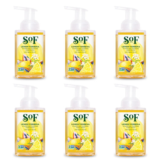 South Of France SoF Hydrating Foaming Hand Wash - With Organic Agave Nectar & Coconut Oil- Vegan & Non GMO- Free From Phthalates, Sulfates & Parabens