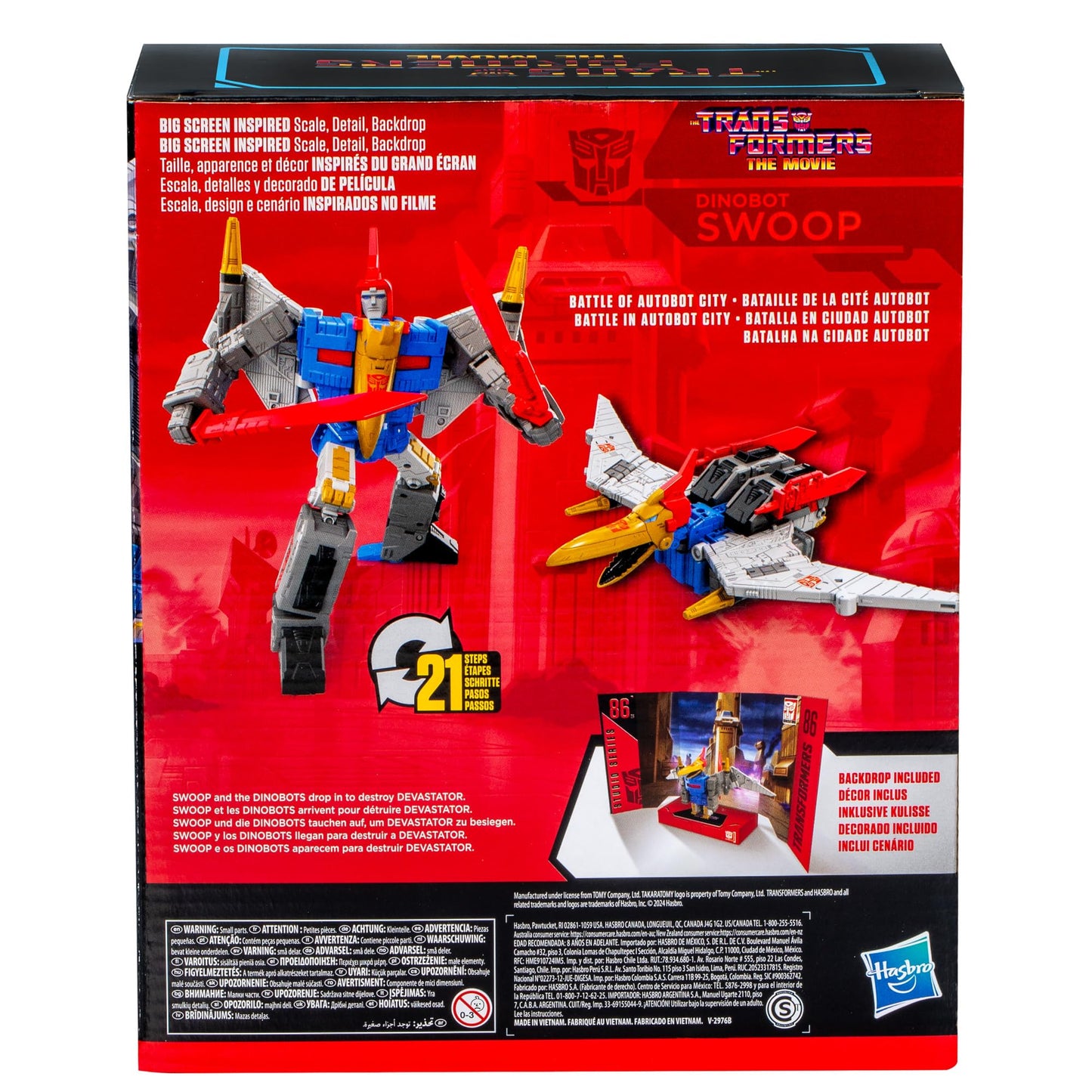 Transformers Toys Studio Series Leader The The Movie 86-26 Dinobot Swoop, 8.5-inch Converting Action Figure, 8+