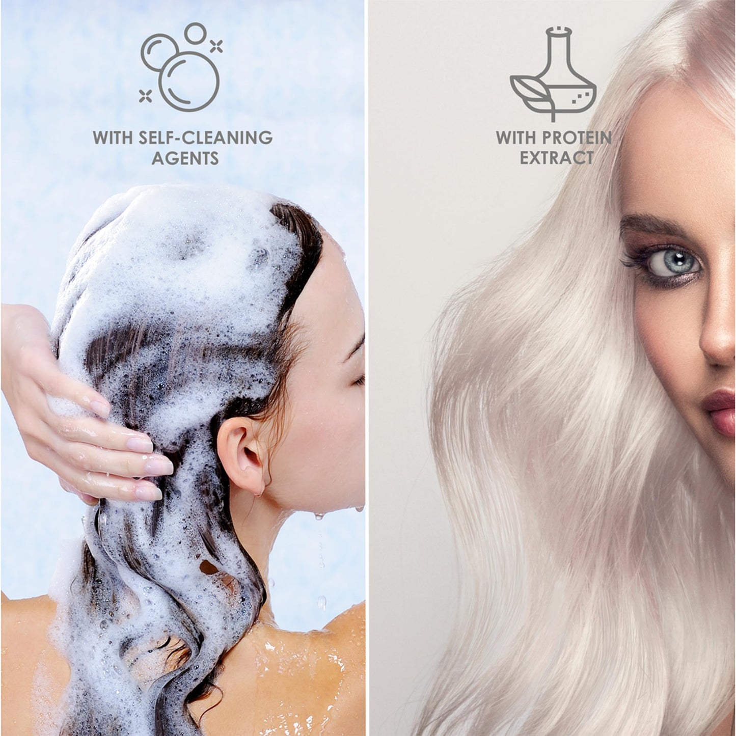 BOXY COLOR Coloring kit professional, permanent color cream hair dye with Vegetal Protein to get Hair with intense color shiny and silky. 100% Gray