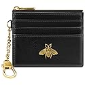 SEAVILIA Card Holder Keychain Wallet for Women with ID Window RFID Coin Purse Bee Gifts Slim Minimalist Small Wallet