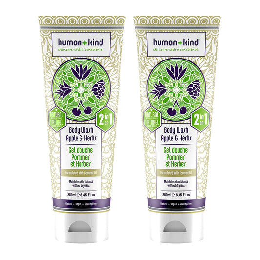 Human+Kind Body Wash - Apple and Herbs Unisex 8.45 oz - Pack of 2 Beauty & Personal Care Human+Kind