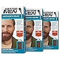 Just For Men Mustache & Beard, Beard Dye for Men with Brush, With Keratin Biotin Aloe and Coconut Oil for Healthy Facial Hair - Light Red Brown, M-27