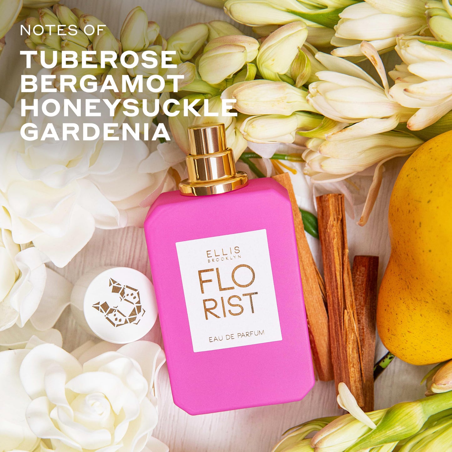 Ellis Brooklyn FLORIST Eau de Parfum, Travel Sized Floral Perfume for Women with Italian Bergamot, Tuberose & Cedarwood, Vegan, Cruelty-Free,