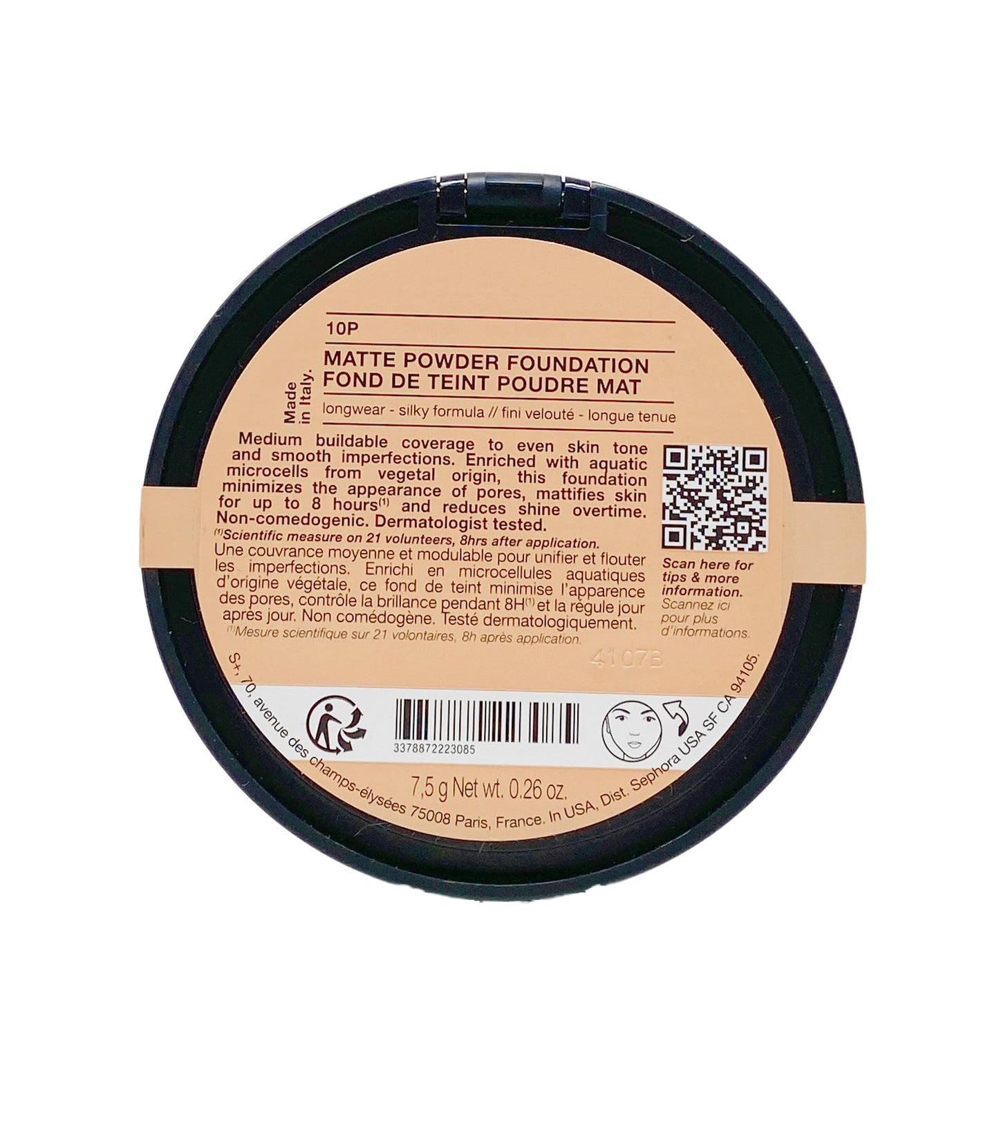 Sephora Collection Matte Powder Foundation - 10P (light, pink undertone) .26 Oz