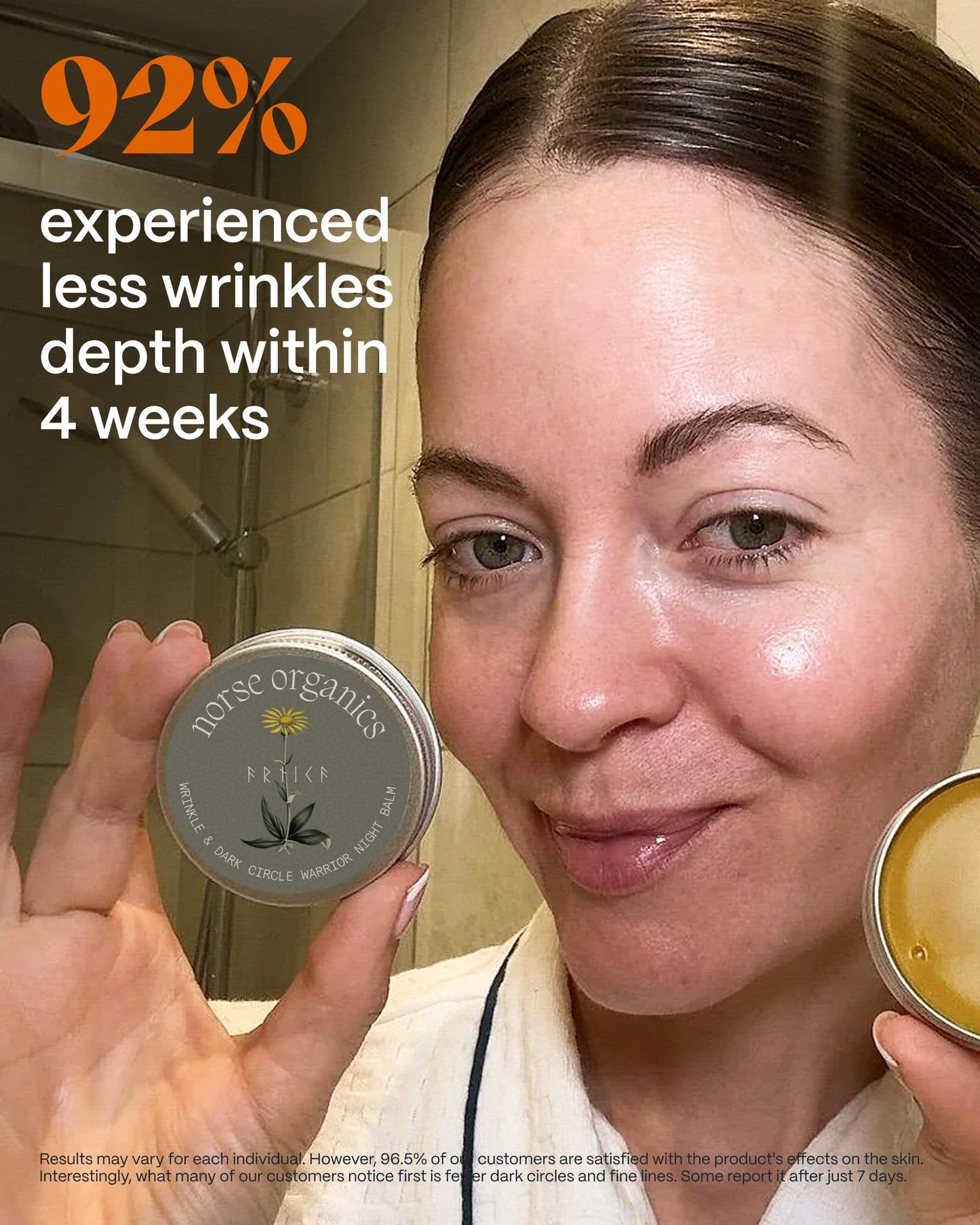 Norse Organics Wrinkle & Dark Circle Warrior Balm | Arctic Herbs & Beeswax Eye Face Cream | Arnica Thistle Sea Buckthorn | Natural Formula for All