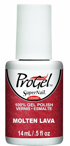 Supernail Progel Nail Lacquer, Molten Lava, 0.5 Fluid Ounce Beauty & Personal Care SuperNail