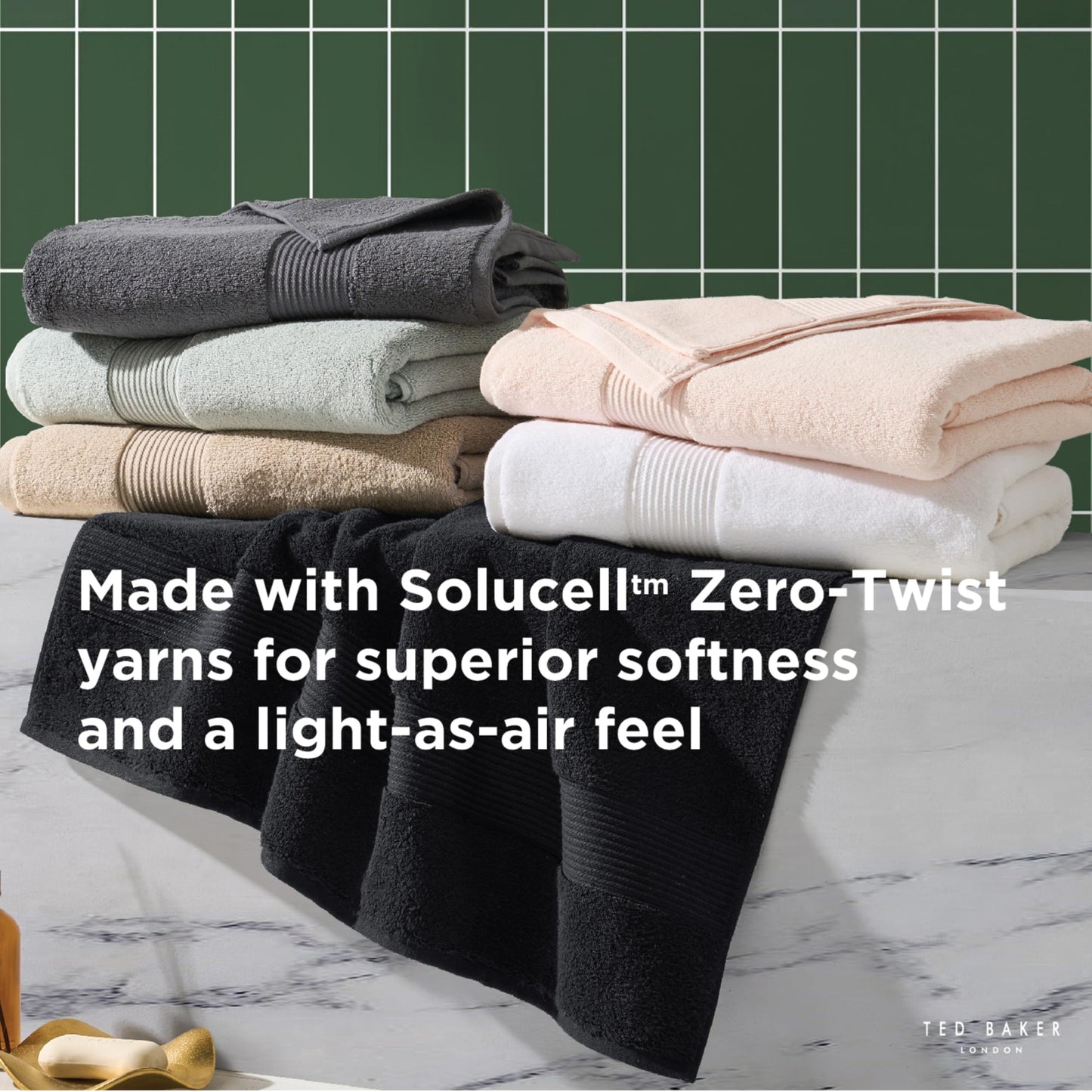 Ted Baker Bath Towel - 1 Piece - 100% Cotton - Soft, Highly Absorbent, 30" x 56", White