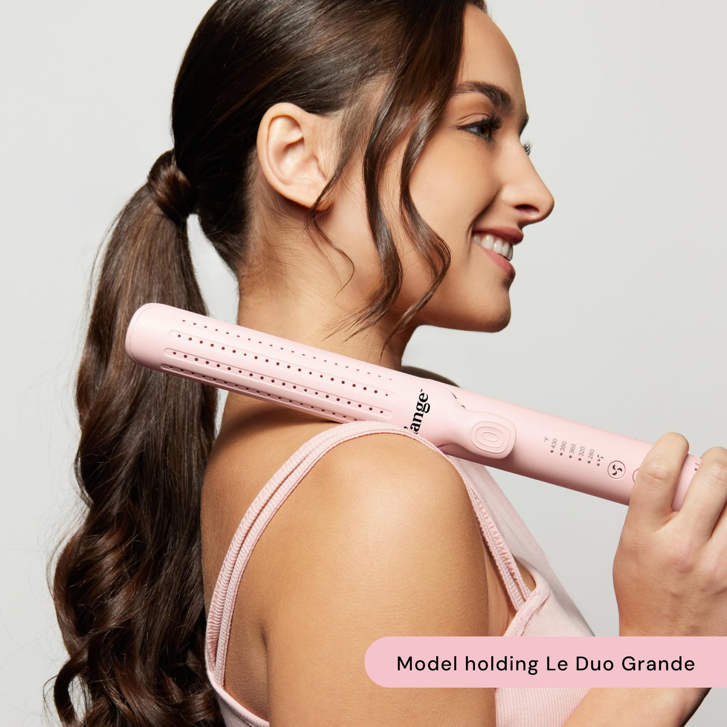 L'ANGE HAIR Le Duo Grande 360° Airflow Styler | Curl & Straighten with One Tool | 5.3" Snag-Free Titanium Plates | Cooling Air Vents to Set Curls | Beauty and Personal Care L'ANGE HAIR