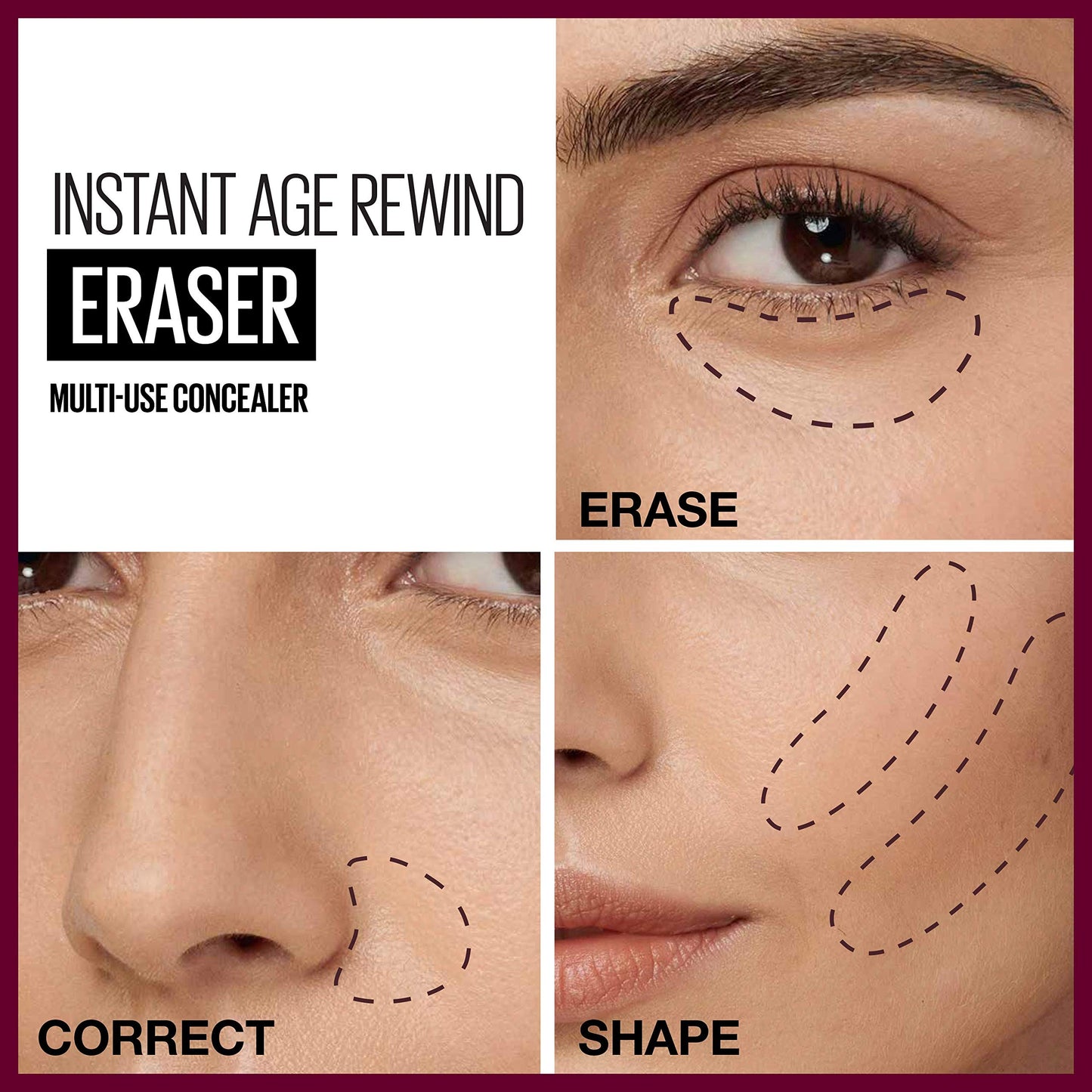 Maybelline Instant Age Rewind Eraser Dark Circles Treatment Multi-Use Concealer, Medium, 0.2 Fl Oz (Pack of 2)
