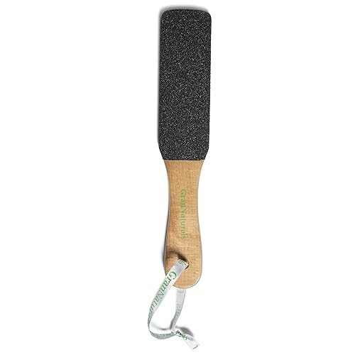 GranNaturals Wooden Foot File - Corn and Callus Remover for Feet - Dead Skin Exfoliator, Sander, Scrubber Filer Pedicure Rasp Tool for Wet + Dry Emery