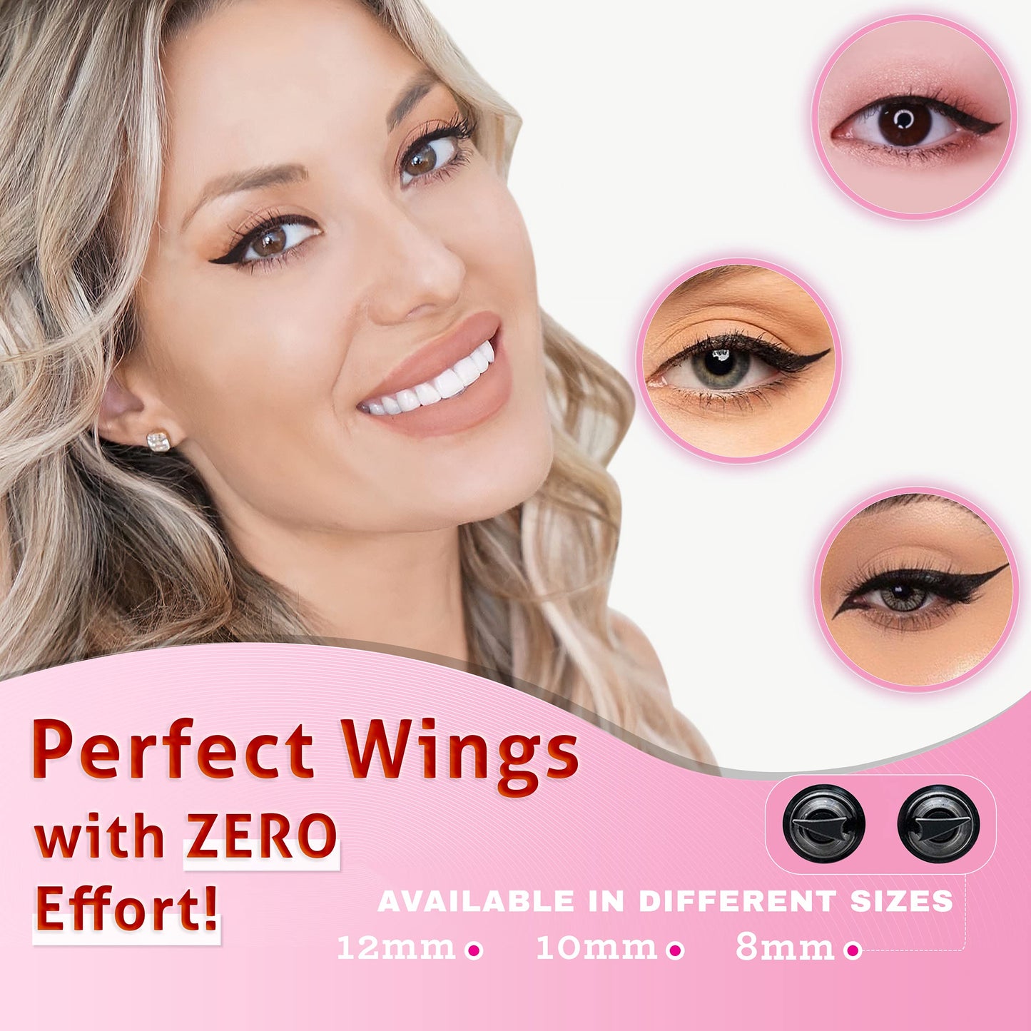 The Flick Stick Winged Eyeliner Stamp For Quick and Easy Cat Eye Makeup, SmudgeProof & Waterpoof Eye Liner Cat Eye Stencil Makeup Tool, Wingliner