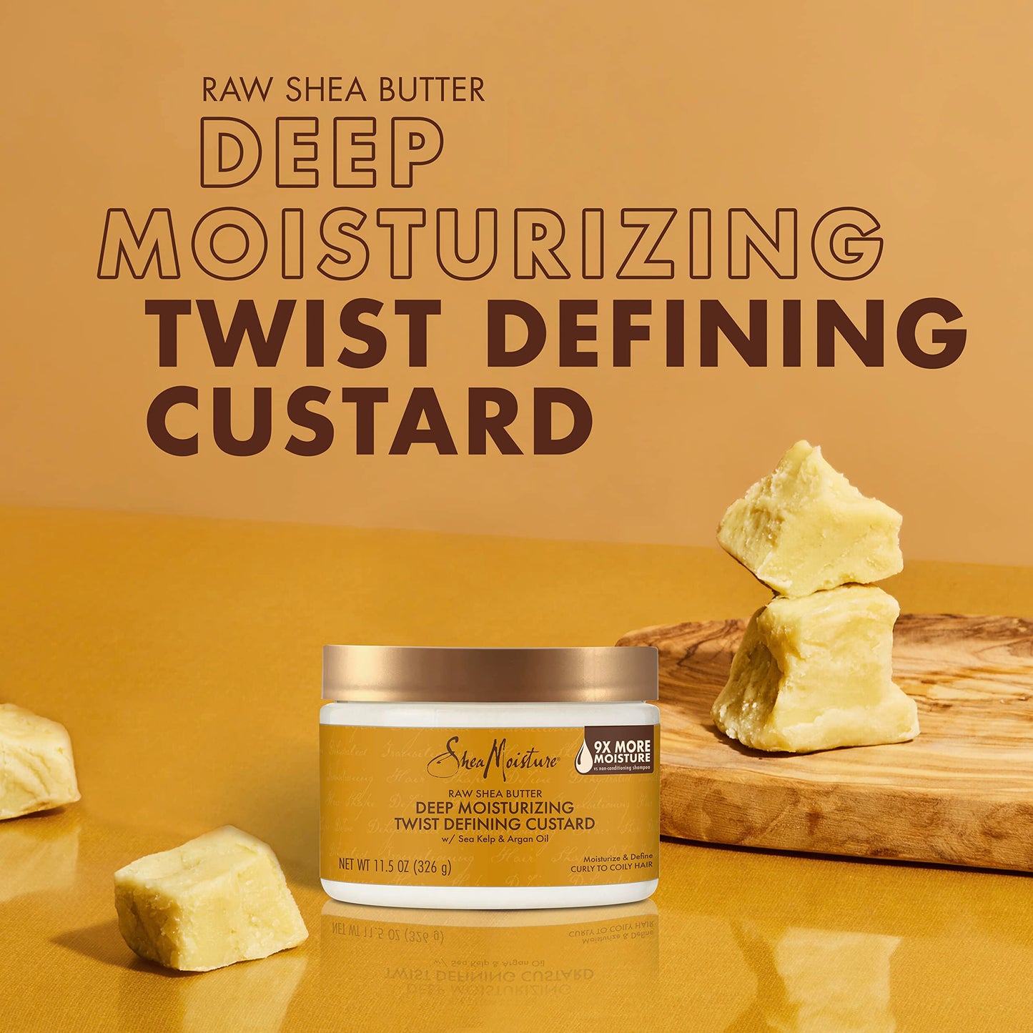 SheaMoisture Raw Shea Butter Deep Moisturizing Twist Defining Custard To Moisturize and Define Your Curls 11.5 oz