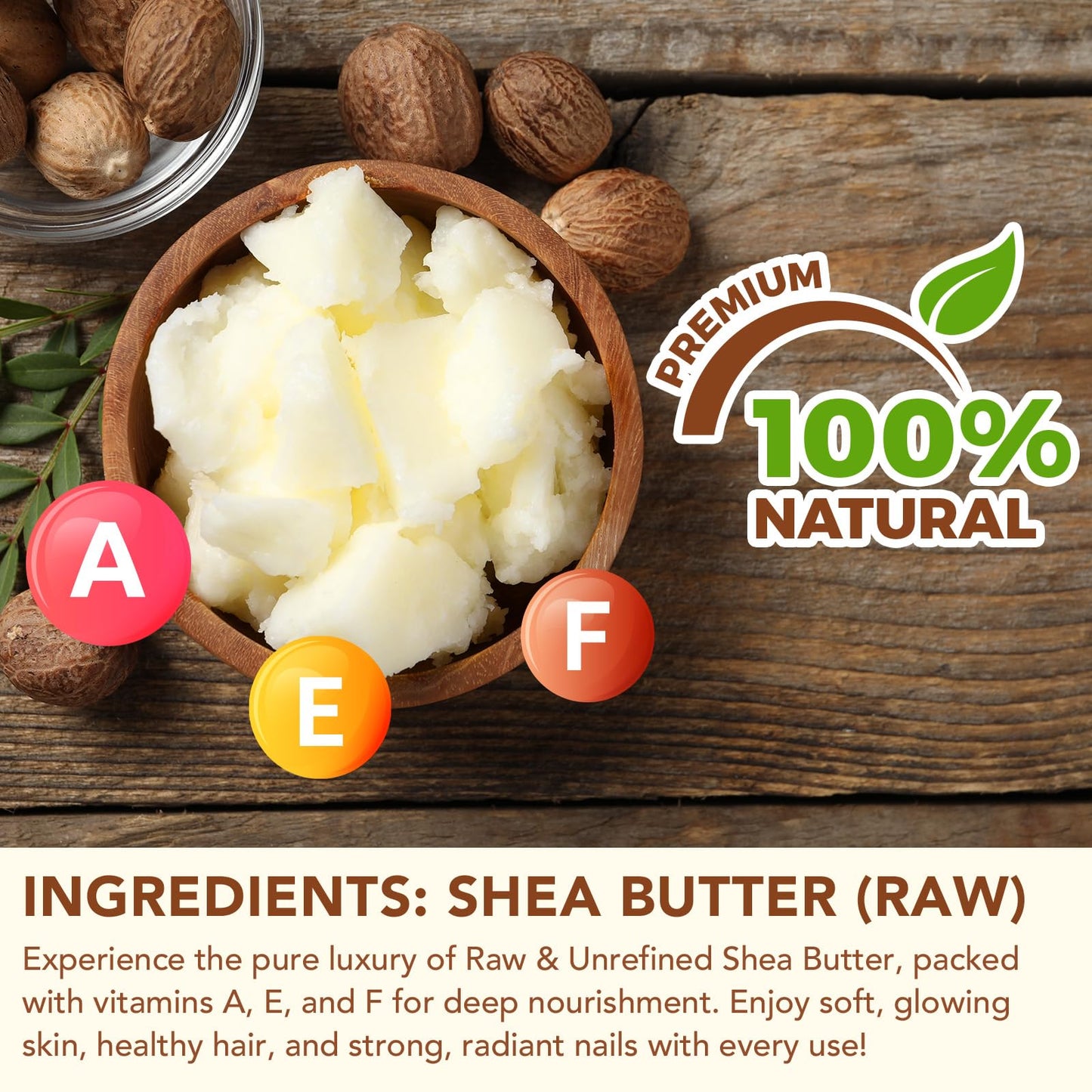 Rulviou 2 Pack Shea Butter Raw Organic,Pure Shea Butter Unrefined for Skin and Hair Moisturizing - 100% Natural Vitamin A, E & F Beauty and Personal Care Rulviou