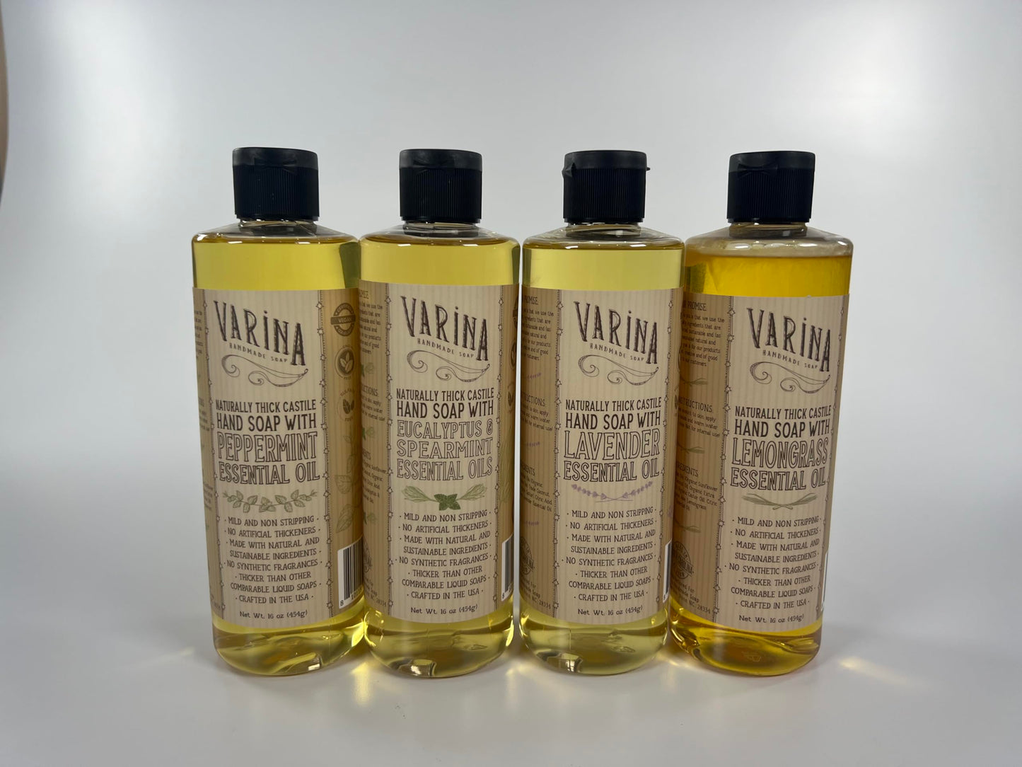 Varina Liquid Organic Castile Soap Variety - 16 oz