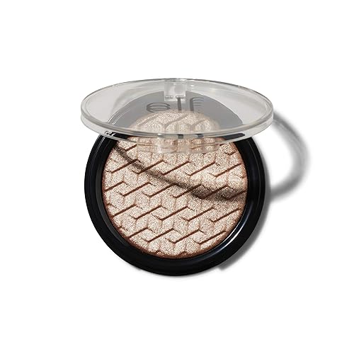 e.l.f. Metallic Flare Highlighter Versatile Jelly-like Formula, Multi-Dimensional, Buttery Soft, Applies Wet or Creamy Rose Gold, 0.18 Ounce