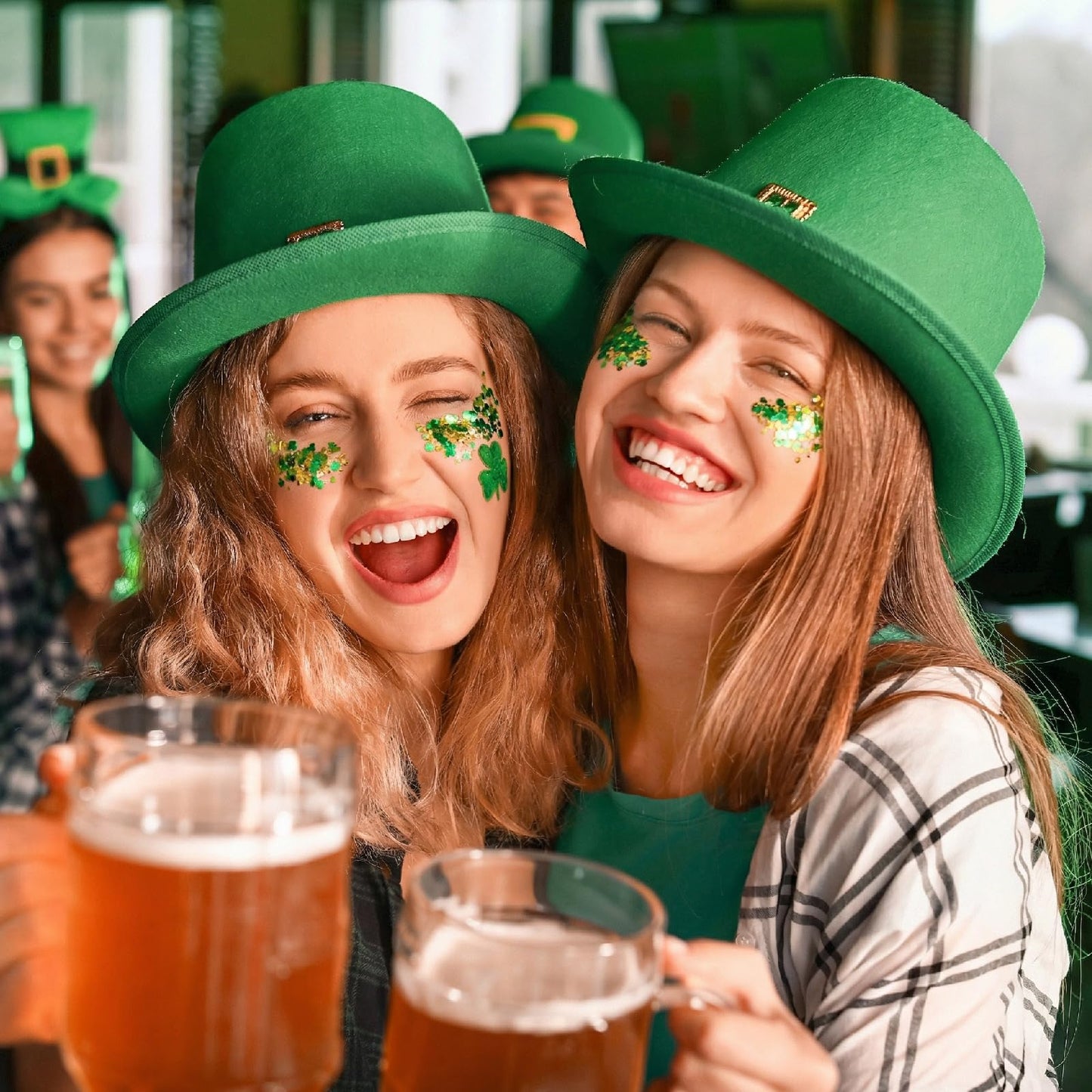 ST Patricks Day Glitter Gel Stick, Color-Changing in Different Lighting, for Body, Face & Hair (Shamrock)
