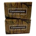 Greenwich Bay Trading Co. Elements Cedarwood Soap for Men, 8.6 oz Bars, Set of 2