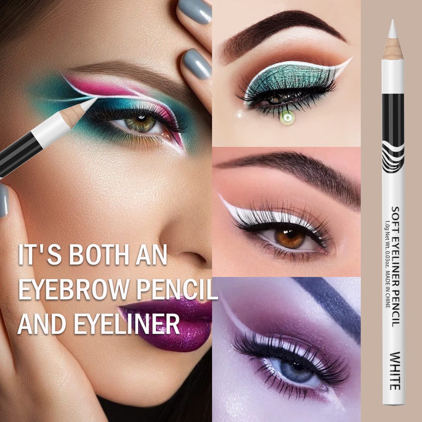 7Pcs Multicolor Eyebrow Pencil Eyeliner Set, Waterproof Eye Brow Pencil, Easy to Coloromen Women Professional Eyebrow Pencil Smudge Proof Long Lasting
