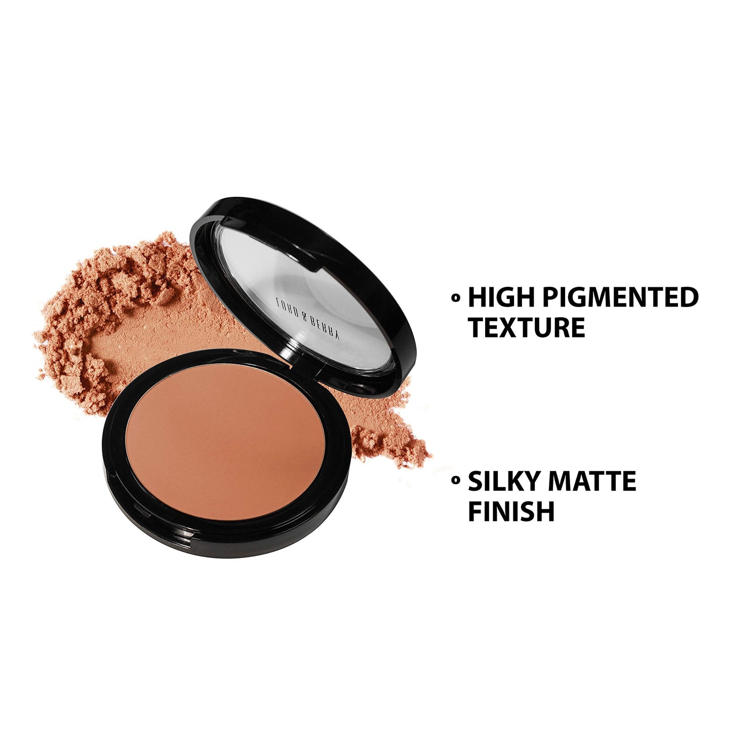 Lord and Berry Powder Bronzer - Soft Face Makeup Natural Looking Matte Finish - Highly Blendable Face Powder - 8902 Brick - 0.27 oz