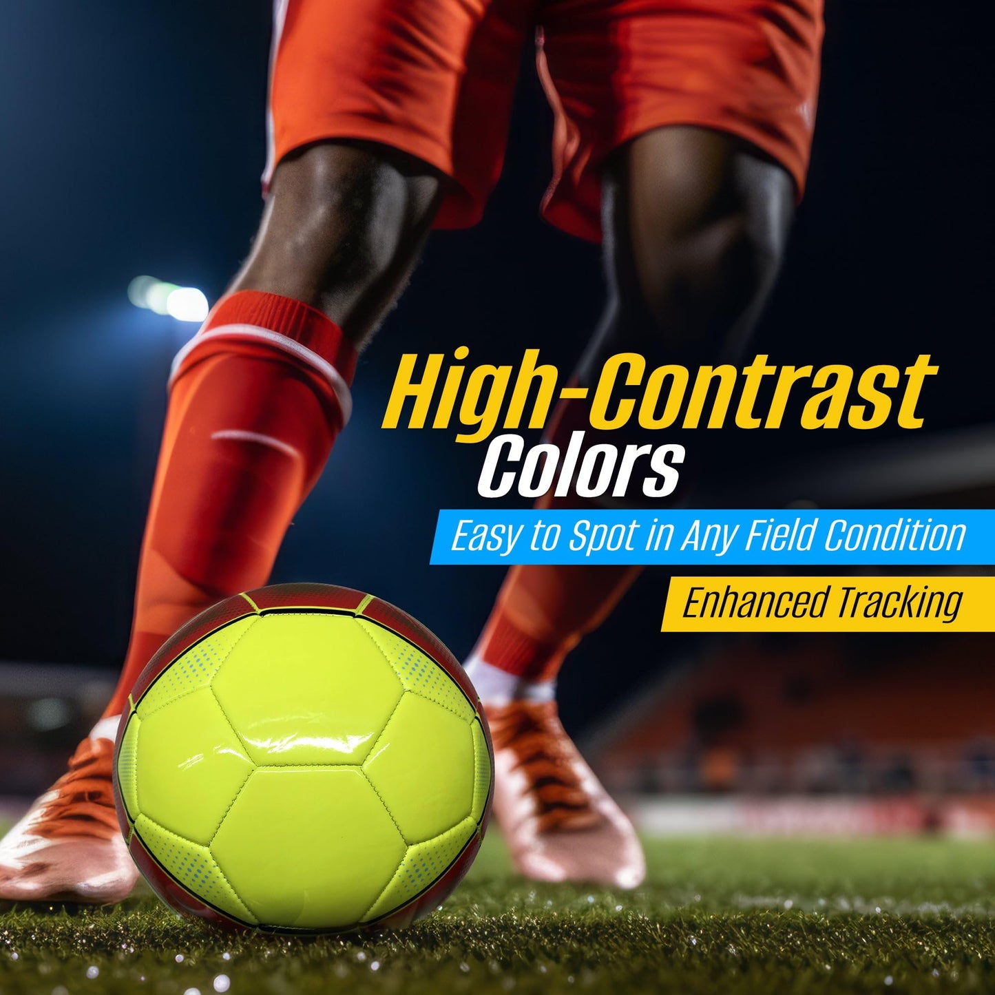 Vizari Cordoba Soccer Balls for Youth, Adult, Kids - Sizes 3, 4, 5 - Red, Orange, Blue, Pink & Yellow (Pack of 1, 6, 12)