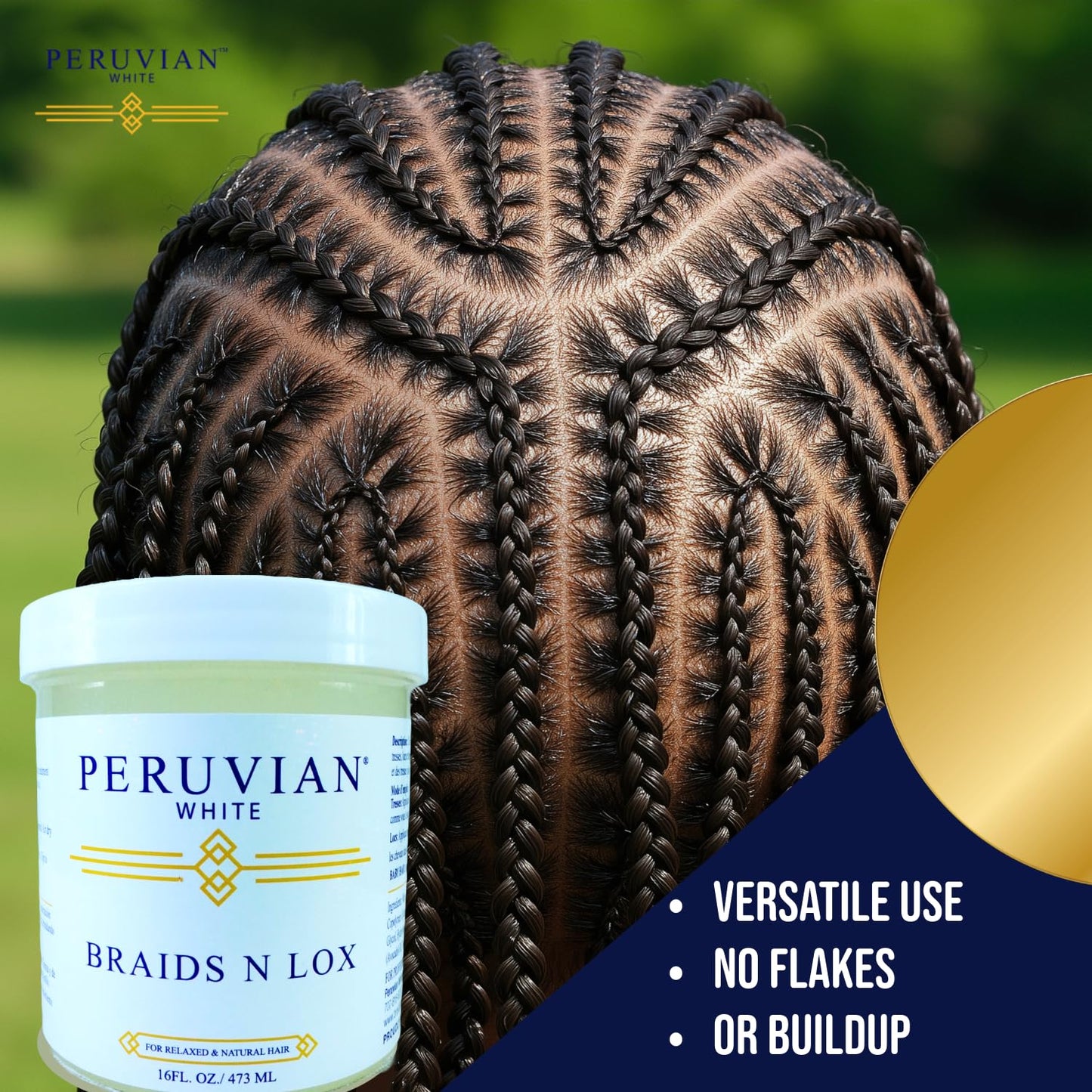 Peruvian white Braids N Lox Gel - Smooths Edges,Locks in Style