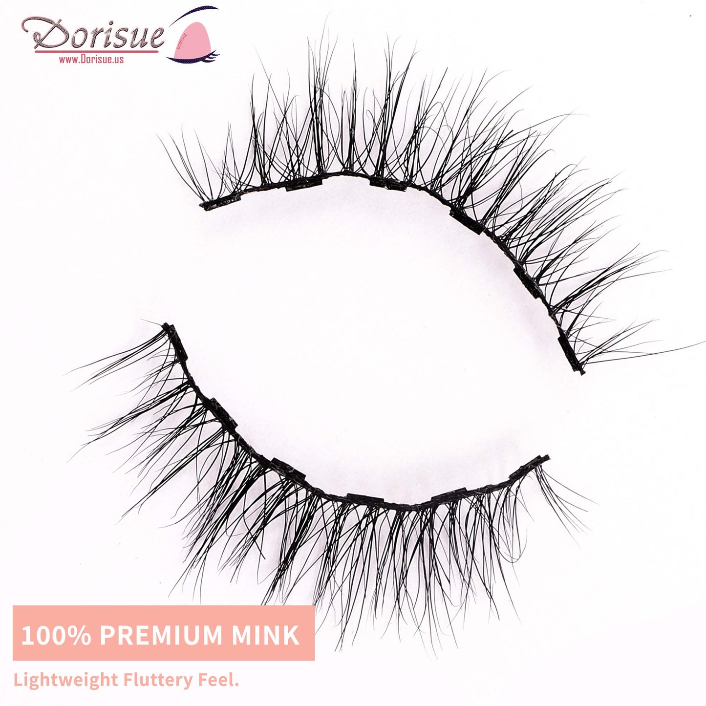 Dorisue Natural magnetic lashes short Magnetic eyelashes Natural look Luxe Cat eyes Natural Medium Long lashes Flare style