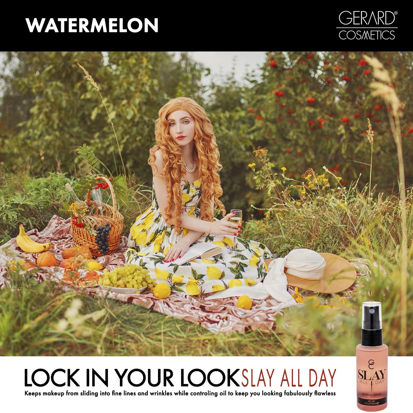 Slay All Day Setting Spray Mini - Watermelon by Gerard Cosmetic for Women - 1.01 oz Setting Spray