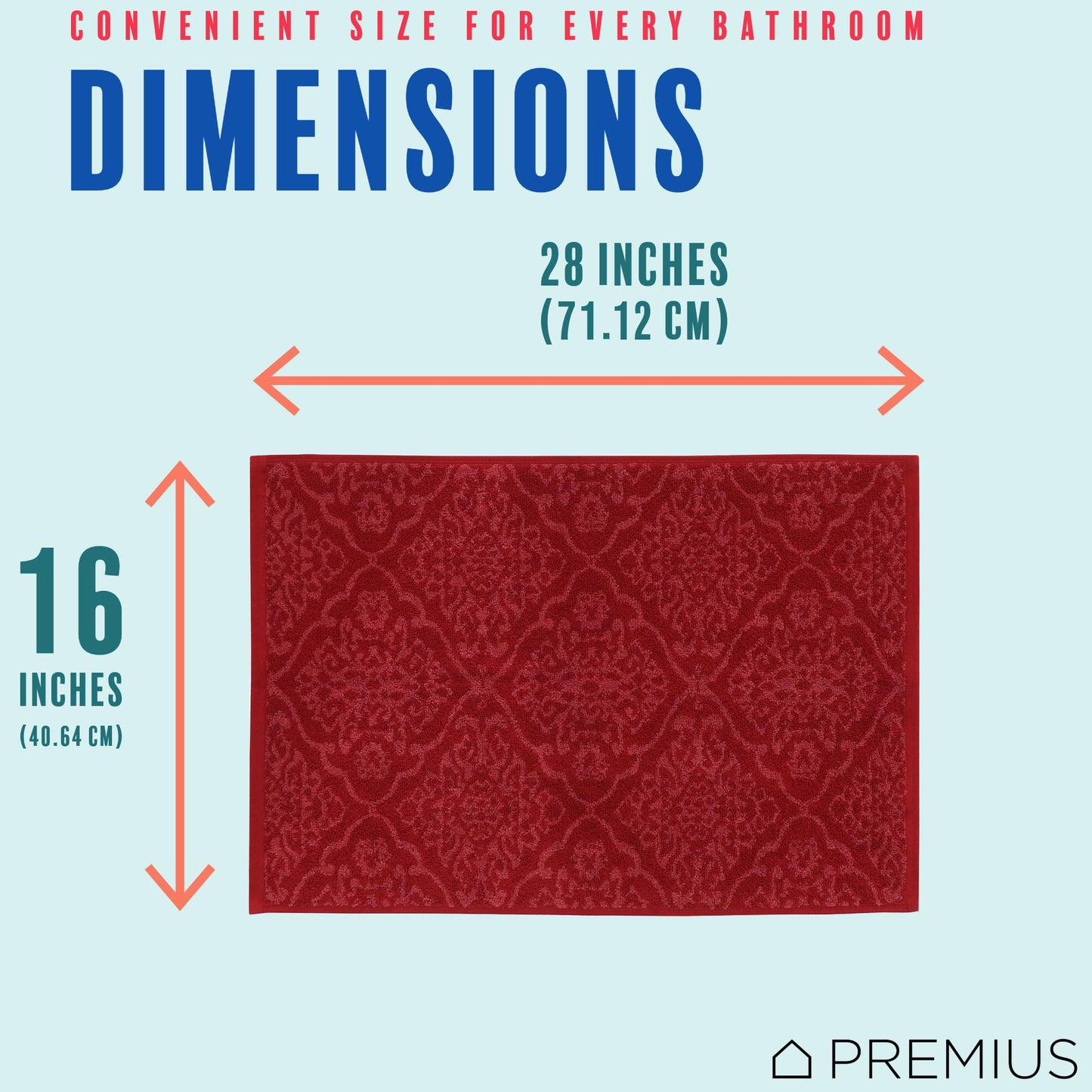 PREMIUS 2 Pack Damask Hand Towel, Bath Towel, and Bath Sheet Towel, 100% Cotton Yarn Dyed, Lux Drying Experience, Great for Hands and Body, Perfect…