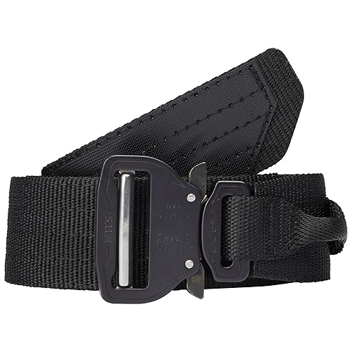 5.11 Tactical Maverick Assaulters Belt - Ergonomic Fit, Quick-Release Buckle, Durable 1.75" Rigger Belt, Style 59569ABR, Black, Large
