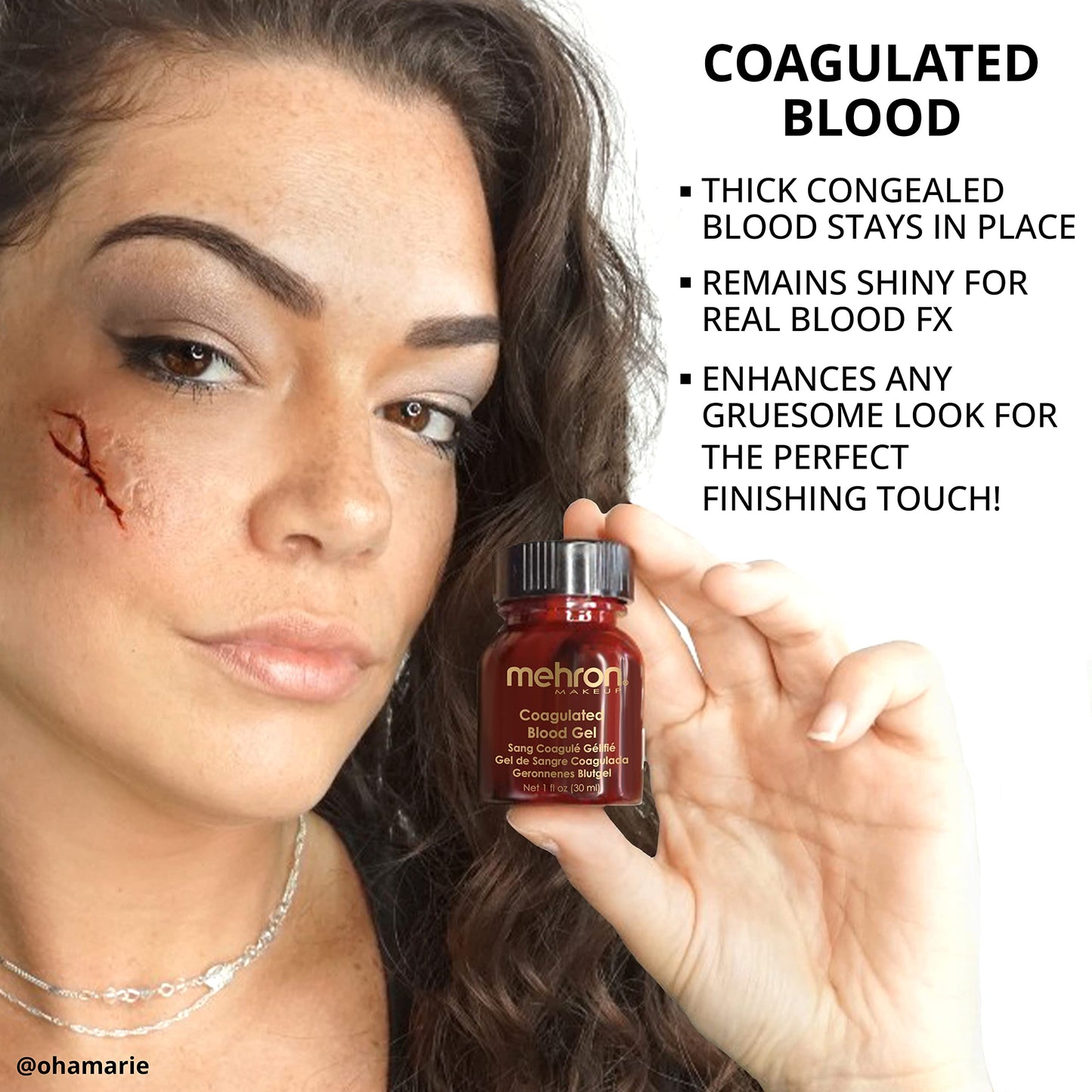 Mehron Makeup Coagulated Blood | Fake Blood | SFX Makeup for Halloween | 0.25 oz (7.4 g) | Made in the USA