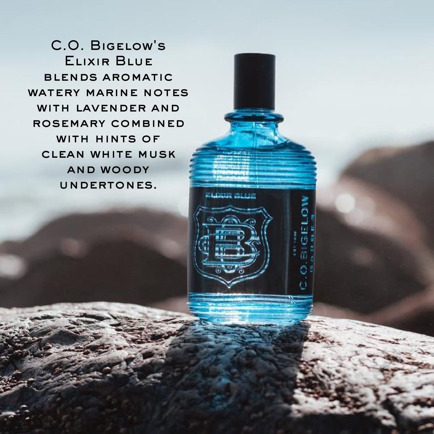 C.O. Bigelow Elixir Blue Cologne for Men, Watery Marine Fragrance, Long Lasting Men's Cologne, Elixir Perfume for Men, 2.5 Fl Oz