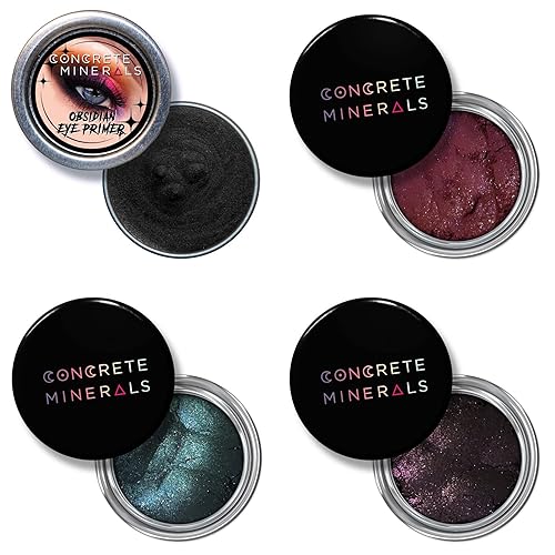 Concrete Minerals Variety Collection, Silky- Smooth and Highly Pigmented Cosmetics, 100% Vegan and Cruelty Free, Loose Mineral Eyeshadow Powder