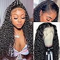Nervoss Lace Frontal Wigs Human Hair Water Wave Wig HD Transparent Lace Front Wigs Human Hair Wet and Wavy Virgin Hair Wigs Pre Plucked Hairline