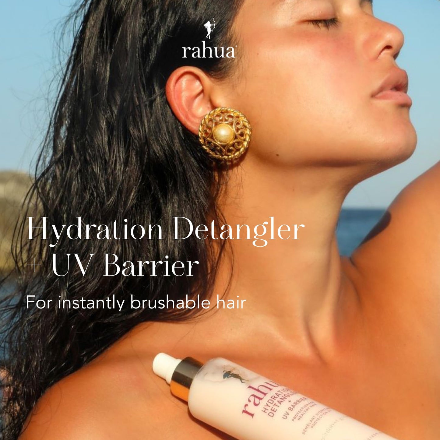 Rahua Hydration Detangler Spray + UV Barrier, Vegan Leave In Hair Spray, Conditioner for Added Shine, Damage Protection, Humidity & Frizz Control