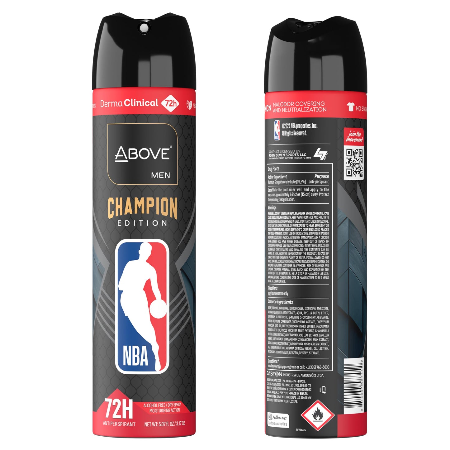 Above NBA - PORTLAND TRAIL BLAZERS Deodorant Gift Set - A Giftable Set for TRAIL BLAZERS Fans - Antiperspirant Spray, 4 Signature Scents, 72h Beauty and Personal Care NBA