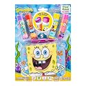 Spongebob Squarepants 4PK Plant-Based, Fruity Scented Lip Balm, & 1 Tin, Colorful Hydrating Mosturizor Swirl Lip Balm Set for Kids, by Townley Girl