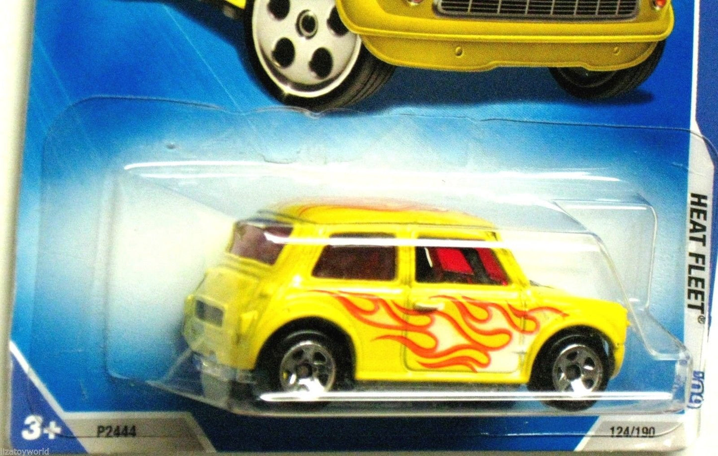 Hot Wheels 2009 Morris Mini Heat Fleet 124/190 YELLOW 1:64 Scale