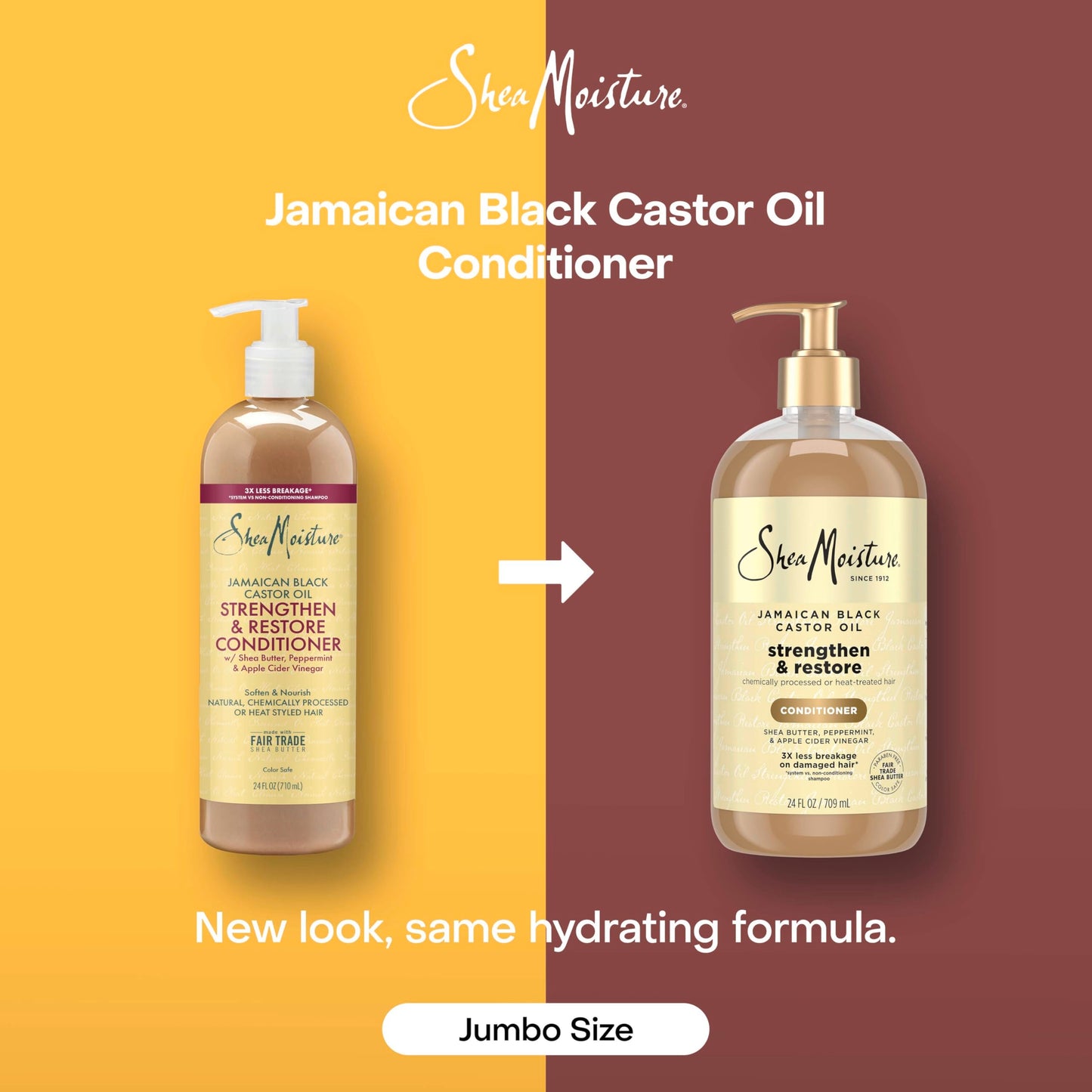 Shea Moisture Strengthen & Restore Conditioner Jamaican Black Castor Oil for Damaged Hair Paraben-Free 24 Fl oz Beauty and Personal Care Shea Moisture