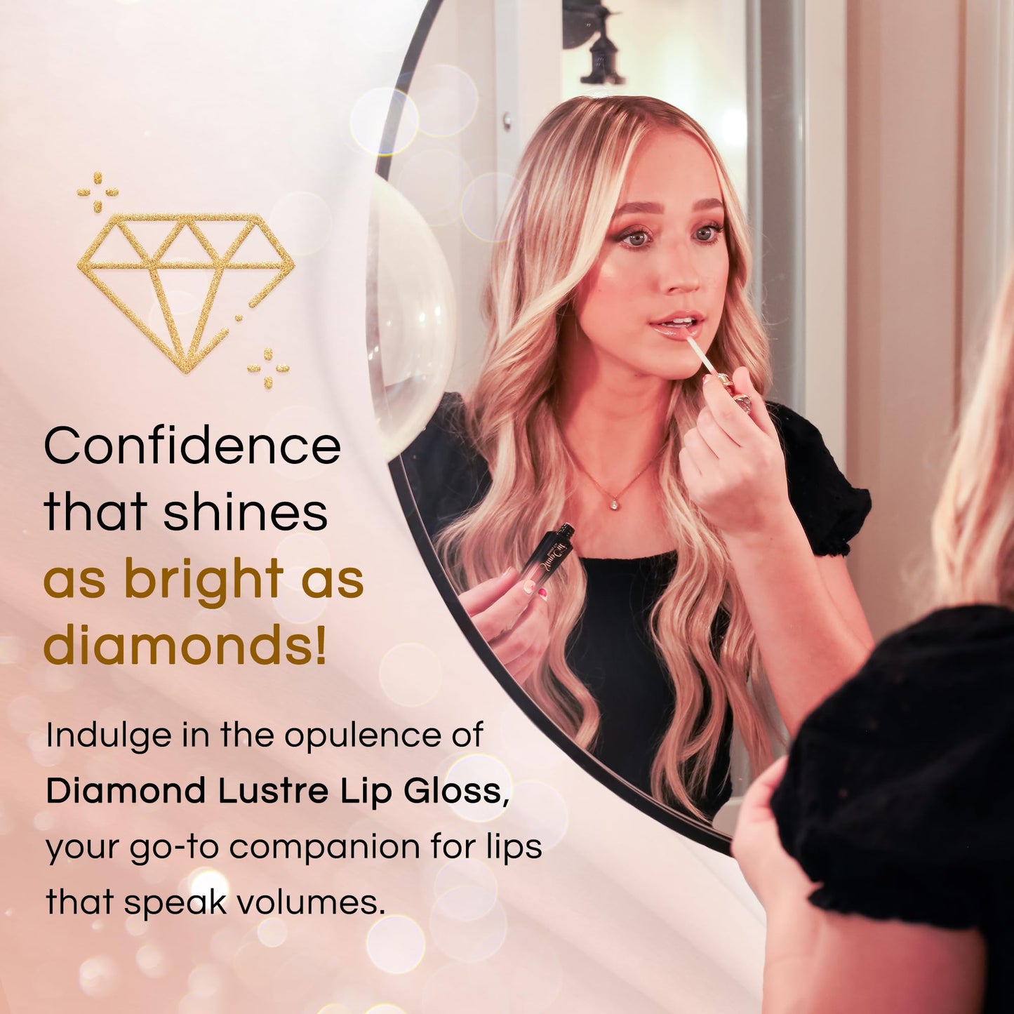 StansOut Beauty Diamond Lustre Fancy Warm Hydrating Lip Gloss | Cute Nude Moisturizing Butter-Smooth Colors | Shades for Naturally Plump & Pout,