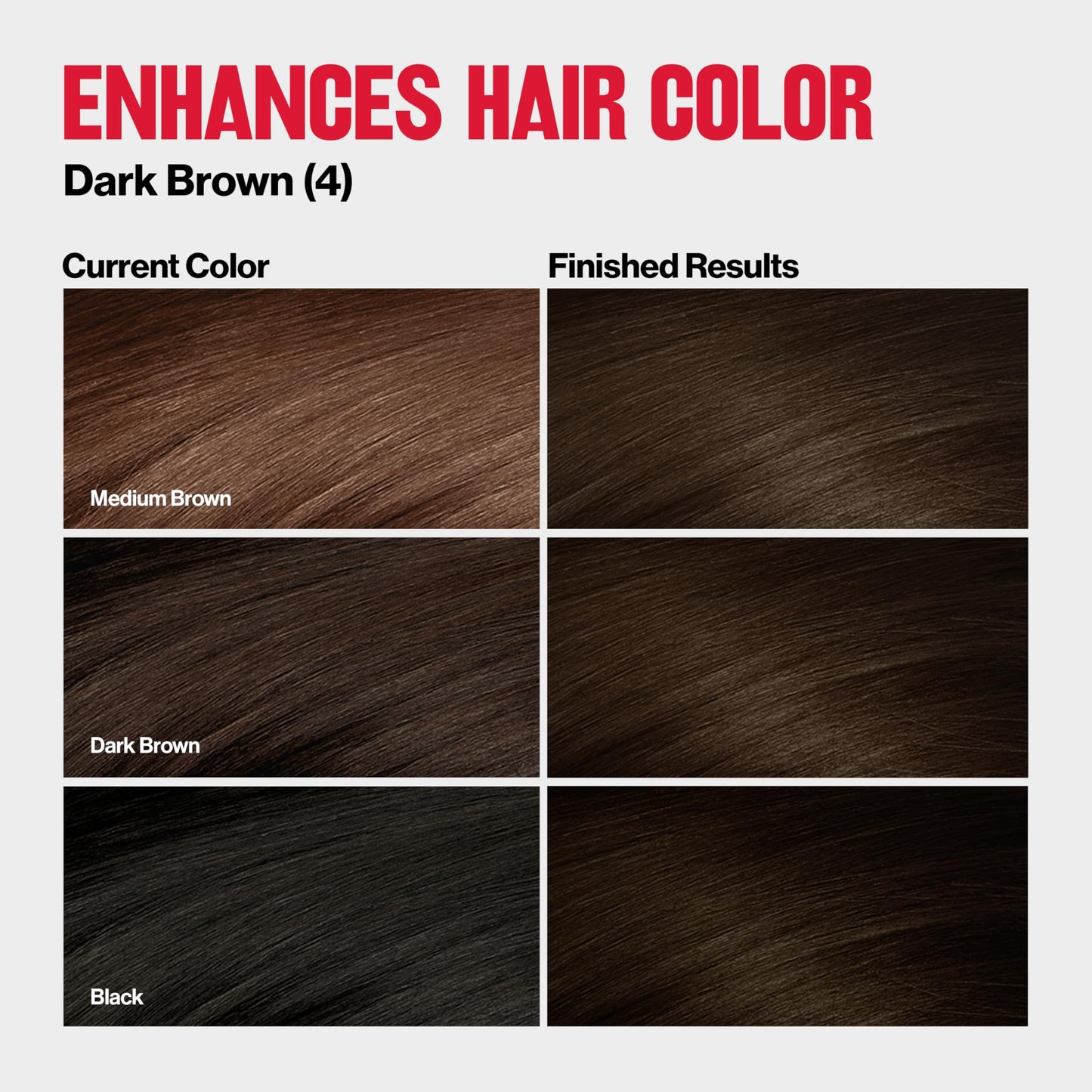 Revlon ColorSilk Tone + Gloss + Care Demi Permanent Hair Color, Dye Kit with Leave-In Scalp and Haircare Serum, 2x Shinier, 4x Stronger, 4 Dark Brown