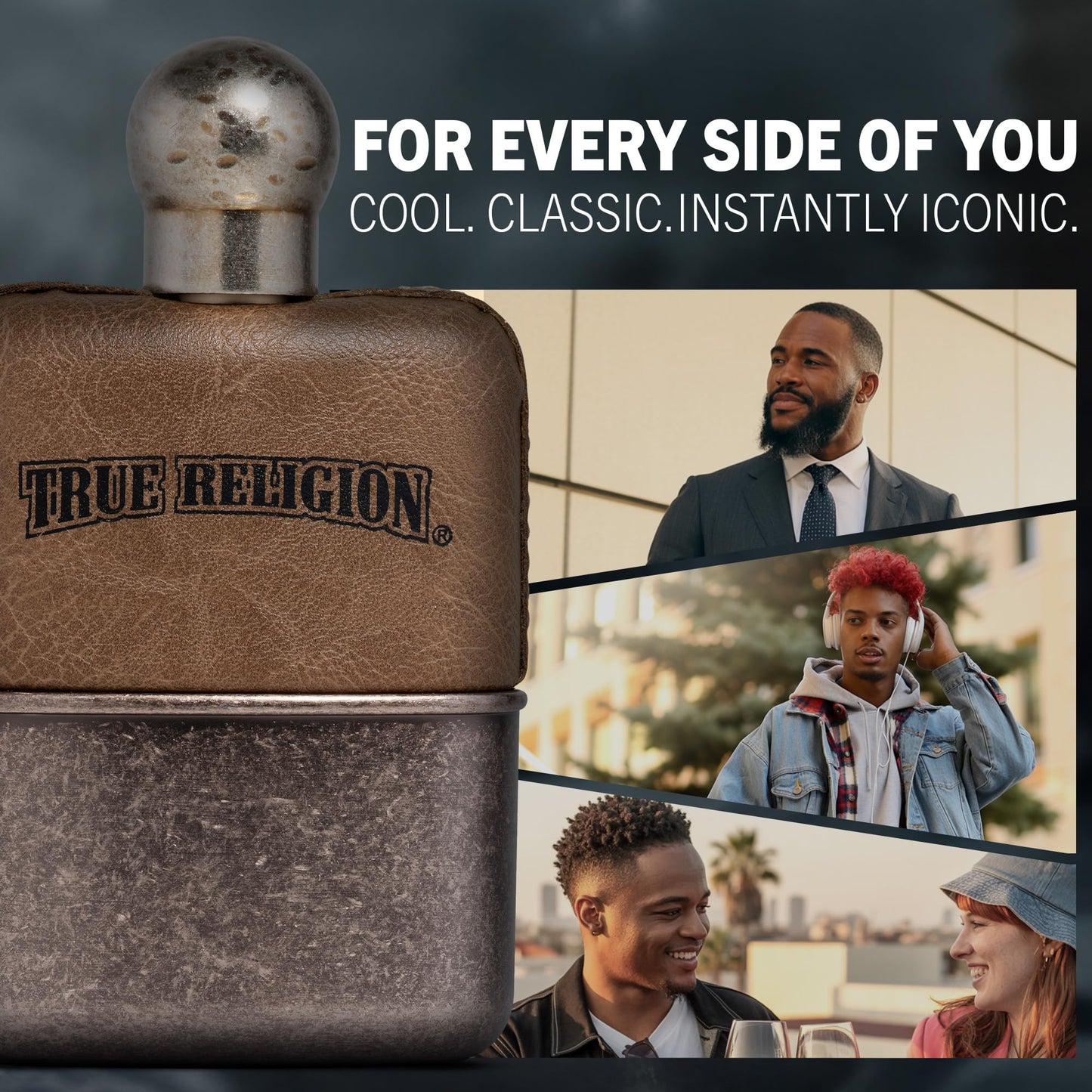 True Religion for Men Original Scent - Mens Cologne, Long Lasting Perfume, Men's Fragrance, Eau de Toilette Spray with Notes of Cardamom, Pepper &