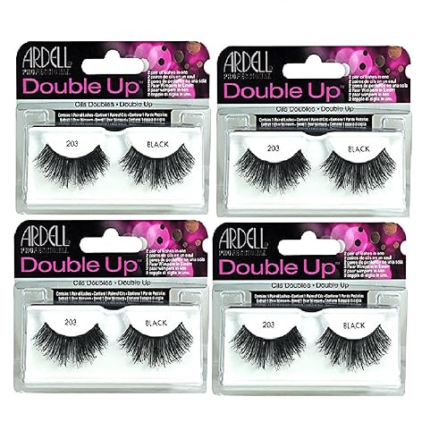 Ardell - Double Up #203 False Eyelashes, Black reusable (4-Pack)