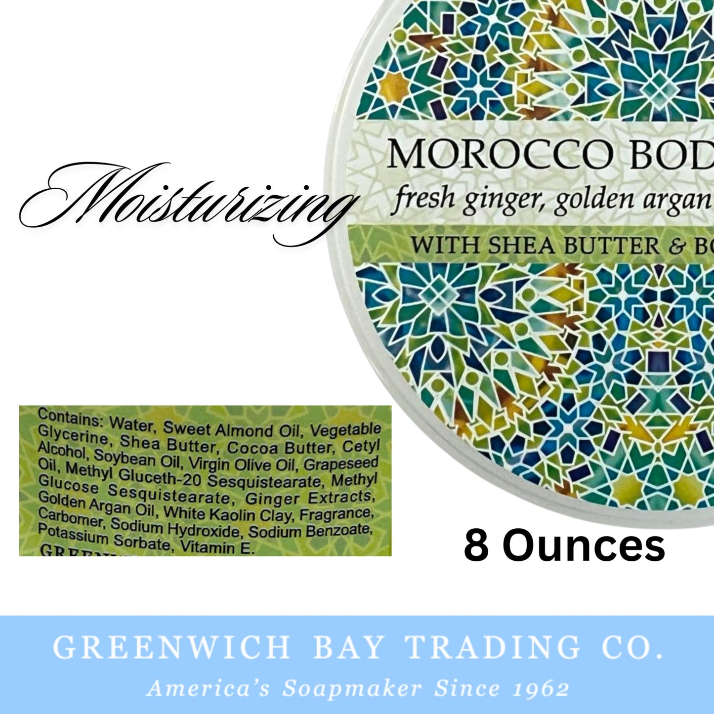 Greenwich Bay Trading Destination Body Butter 8oz | Luxurious Moisturizing Cream | Enriched with Shea Butter & Essential Oils for Deep Hydration |