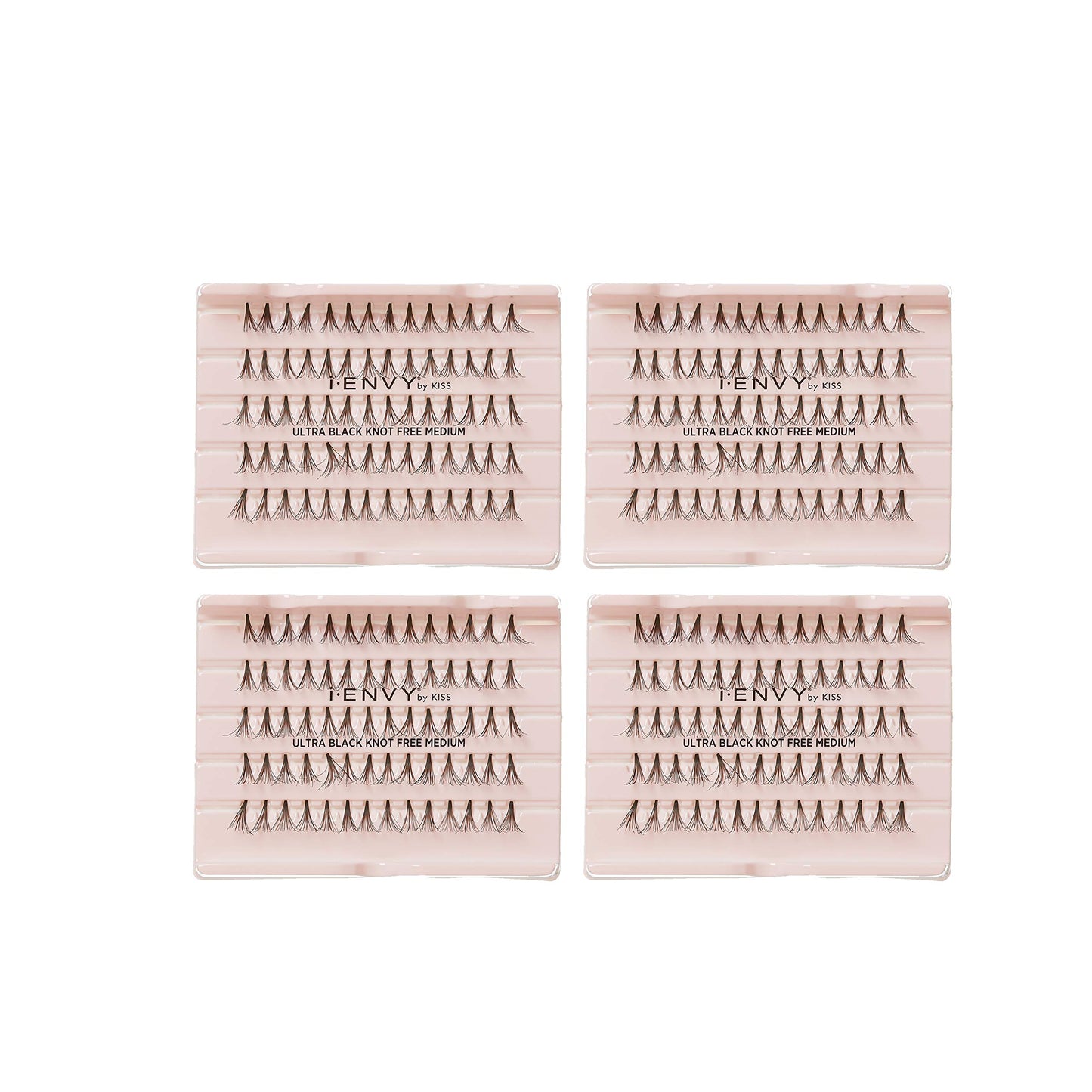 i-ENVY By KISS Ultra Black Knot Free Lashes, Natural & Bold Look, 280 Individual Remy Hair Lashes, Lightweight, Easy-to-Use, Perfect for Subtle
