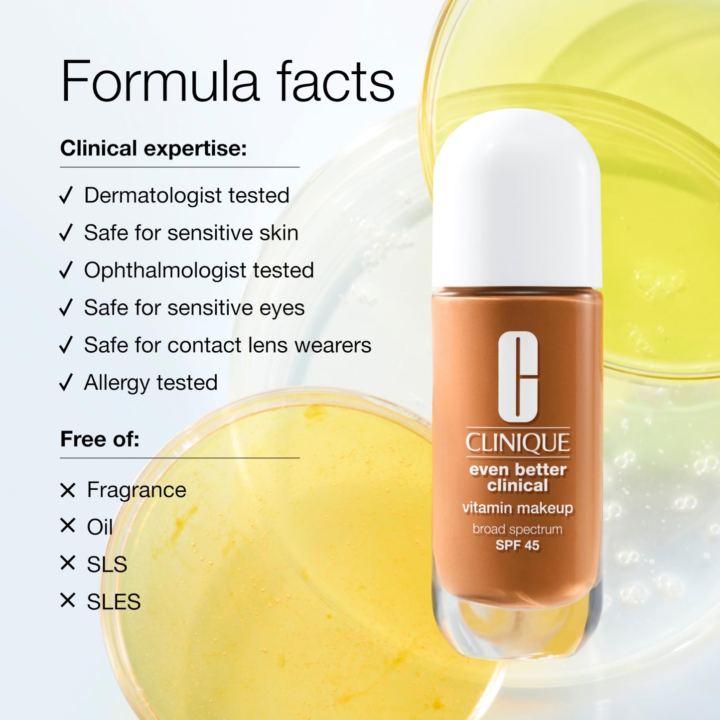 Clinique Even Better Clinical Vitamin Makeup Broad Spectrum SPF 45 With Vitamin C, Vitamin E + Vitamin B3 | Light Coverage + Vibrant Finish, Light Medium Warm 1