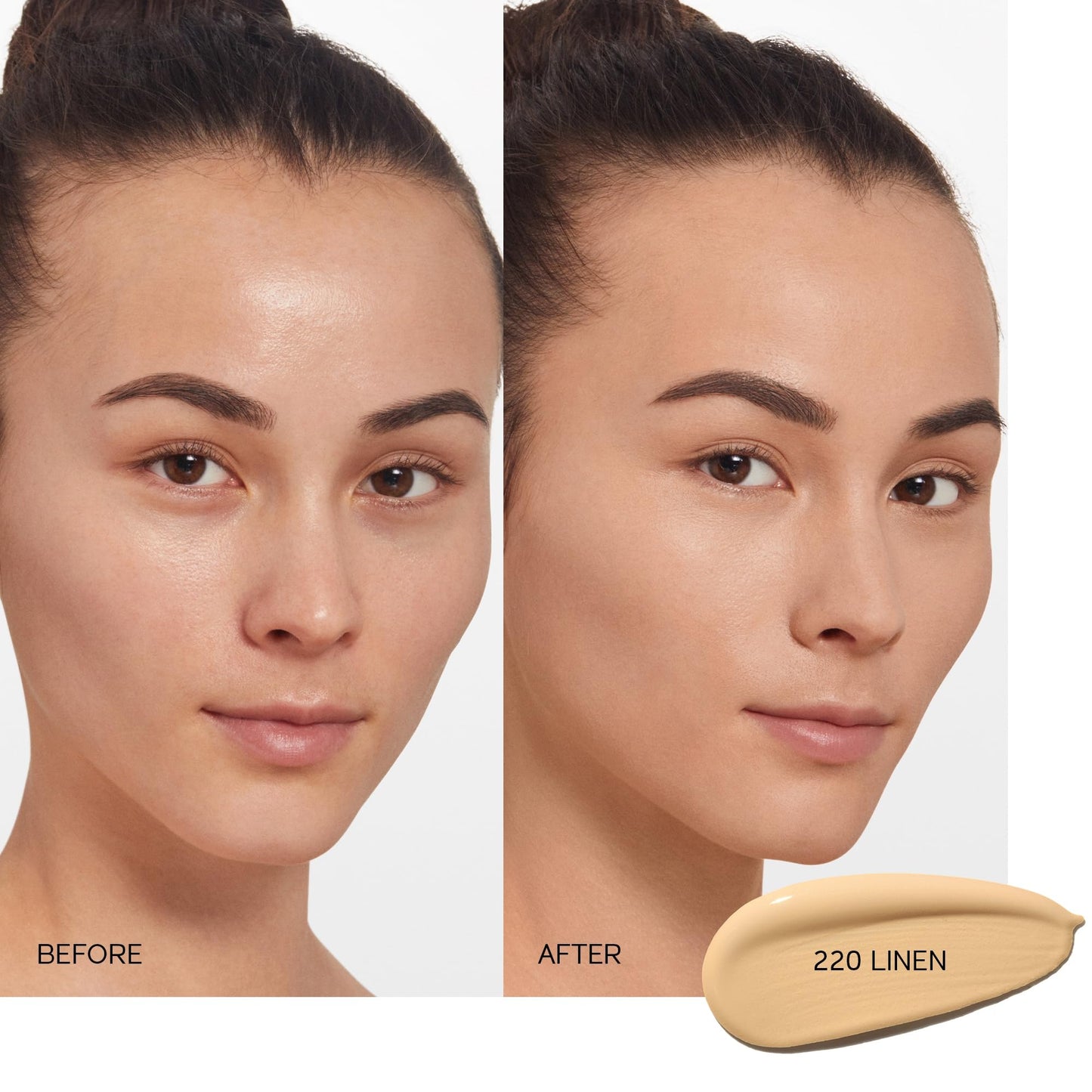 Shiseido Synchro Skin Self-Refreshing Foundation SPF 30, Linen 220 - Medium-to-Full Buildable Coverage - Natural Finish, 24-Hour Wear - Water Resistant & Non-Comedogenic - 30 mL