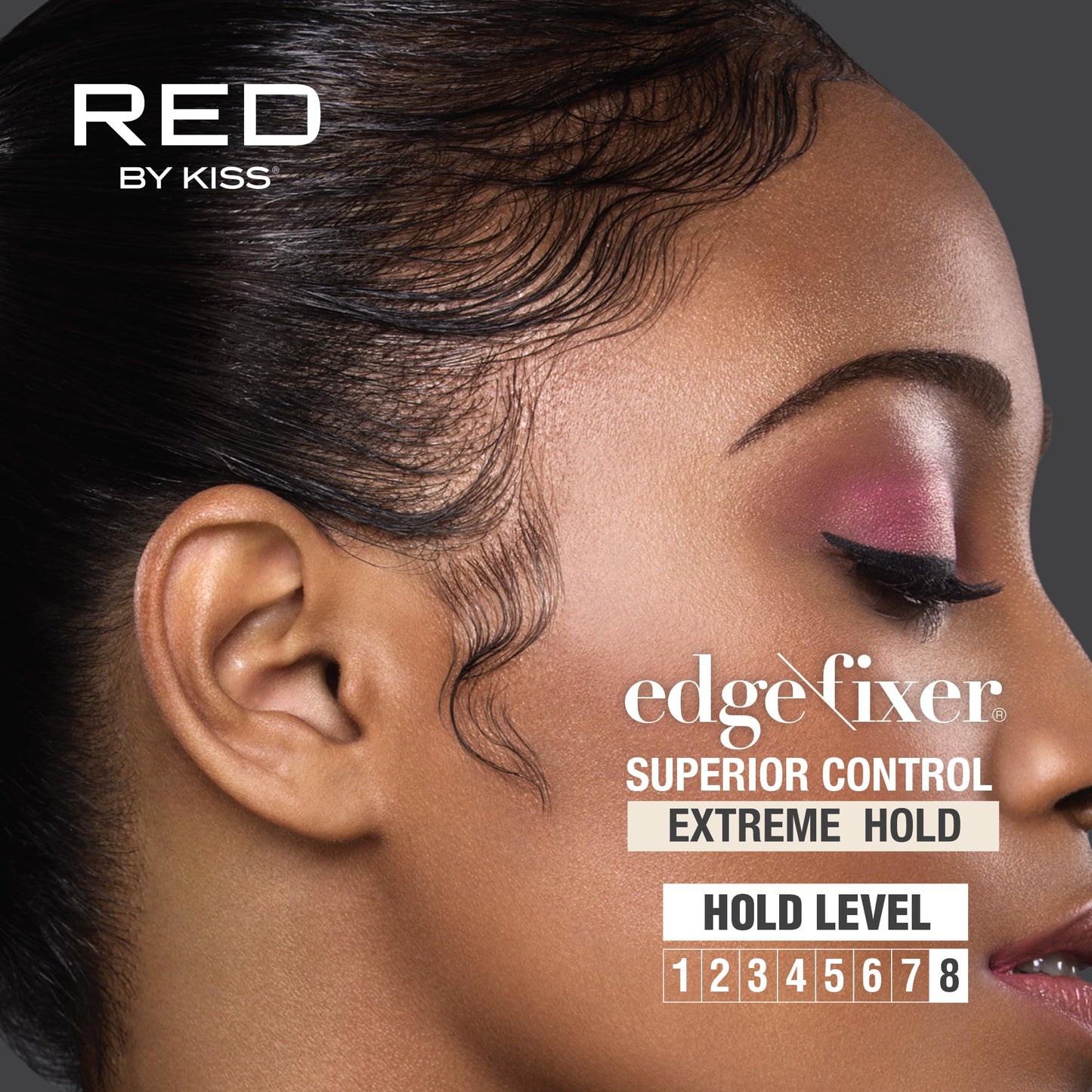 Red by Kiss Edge Fixer Extreme Hold, Strong Edge Control with 24-Hour Hold, Infused with Biotin for Nourishment & Hydration, No Flaking or Oily