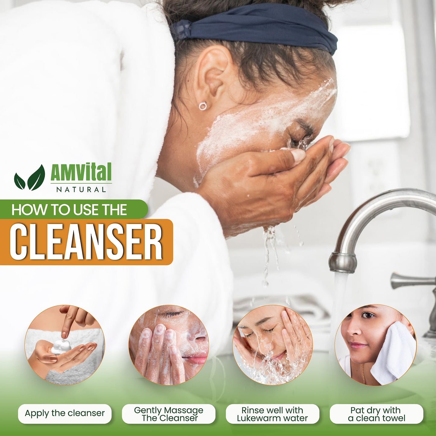Turmeric Face Wash - Turmeric Facial-Cleanser with Aloe Vera, Vitamin E, and Natural Extracts - Lightweight Daily Gel Face Wash for All Skin Types